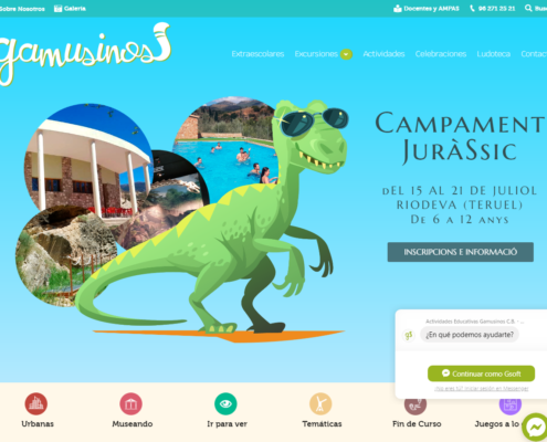 Web corporativa en Wordpress Gamusinos