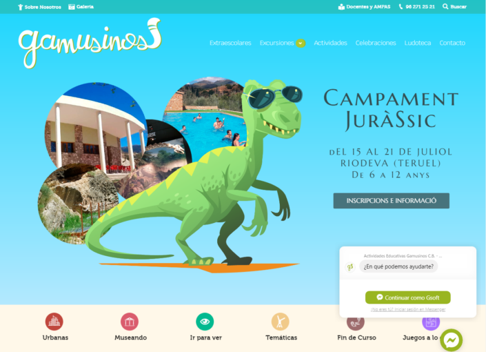 Web corporativa en Wordpress Gamusinos