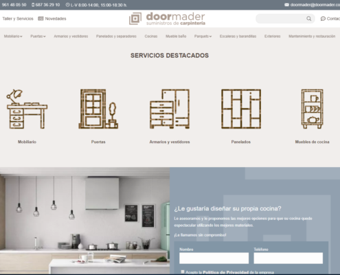 La web corporativa Doormader