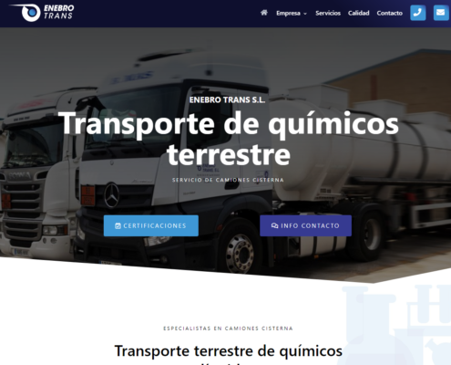 Web en WordPress de Enebro Trans