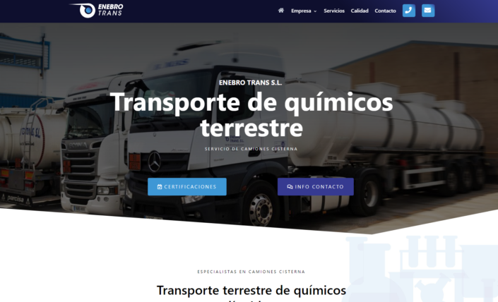 Web en WordPress de Enebro Trans