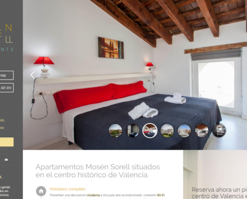 Web corporativa de apartamentos Mosén Sorell