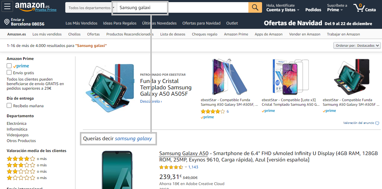 buscador de Amazon