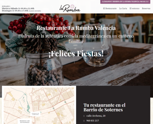 web corporativa en WordPress La Rumba
