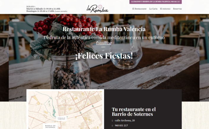 web corporativa en WordPress La Rumba